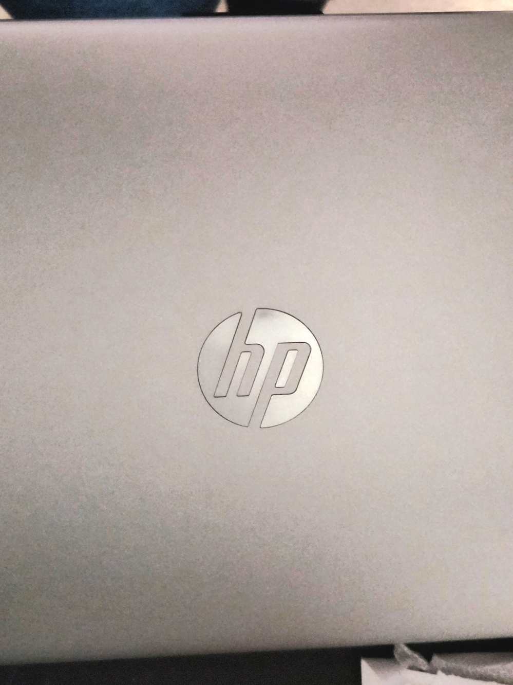 HP Silver Laptop Top Cover with Center HP Emblem